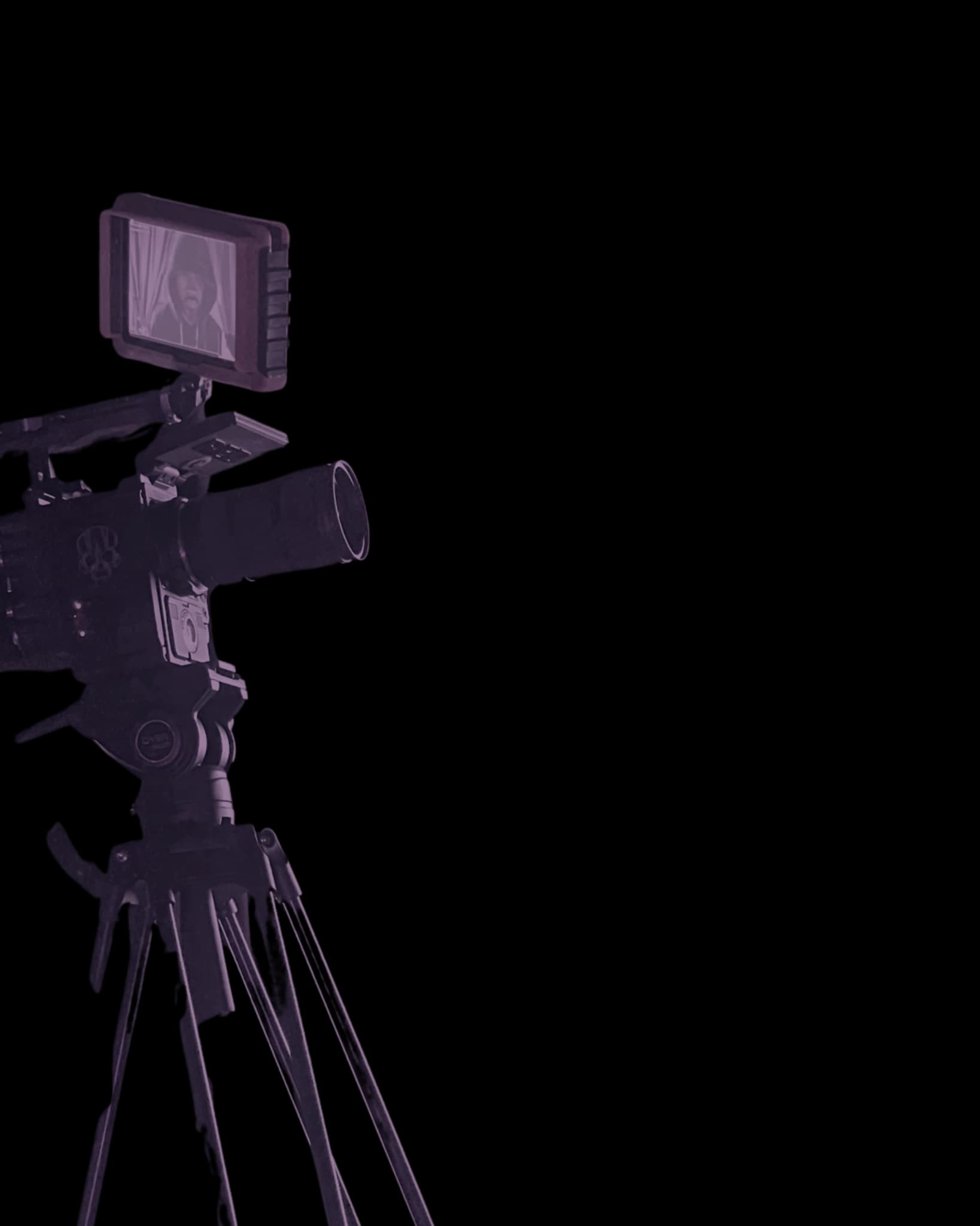 Camera and monitor in Broadway The Lyricist's studio